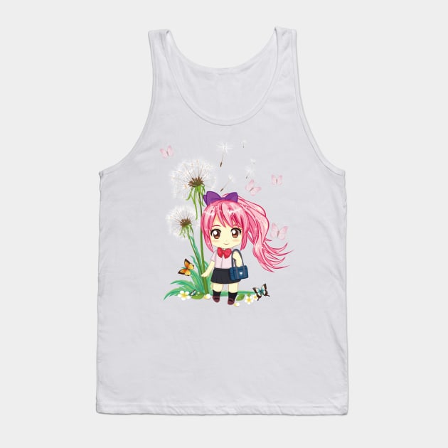 butterfly girl Tank Top by obscurite